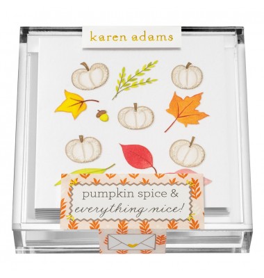 Gift Enclosure, Pumpkin Spice in Acrylic Box, Karen Adams